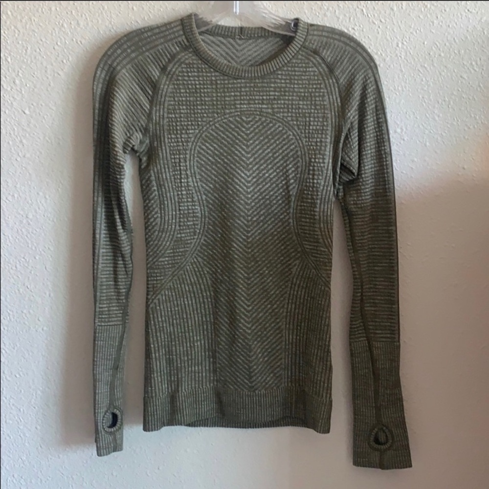 Lululemon Army Green Longsleeve